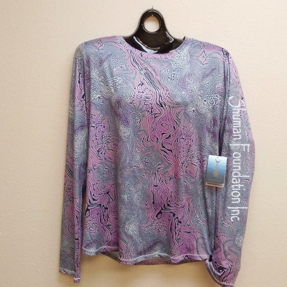 Silver Bait Swim Shirt, Long Sleeve, Violet/Black Women's Size Extra Large